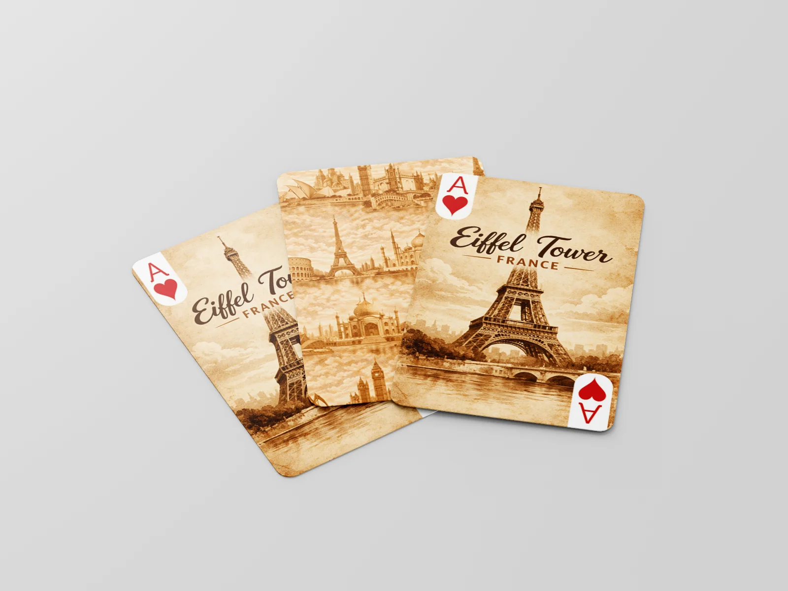 Vintage Landmark Playing Cards – Travel Illustrated Deck World Landmarks, image 4