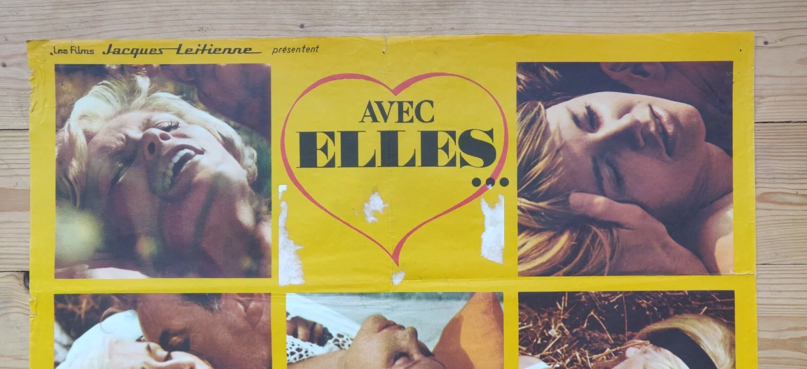 Original French Poster Avec Elles Sous les Careses du Vent Nu- Vintage 18+ Rare, изображение 2