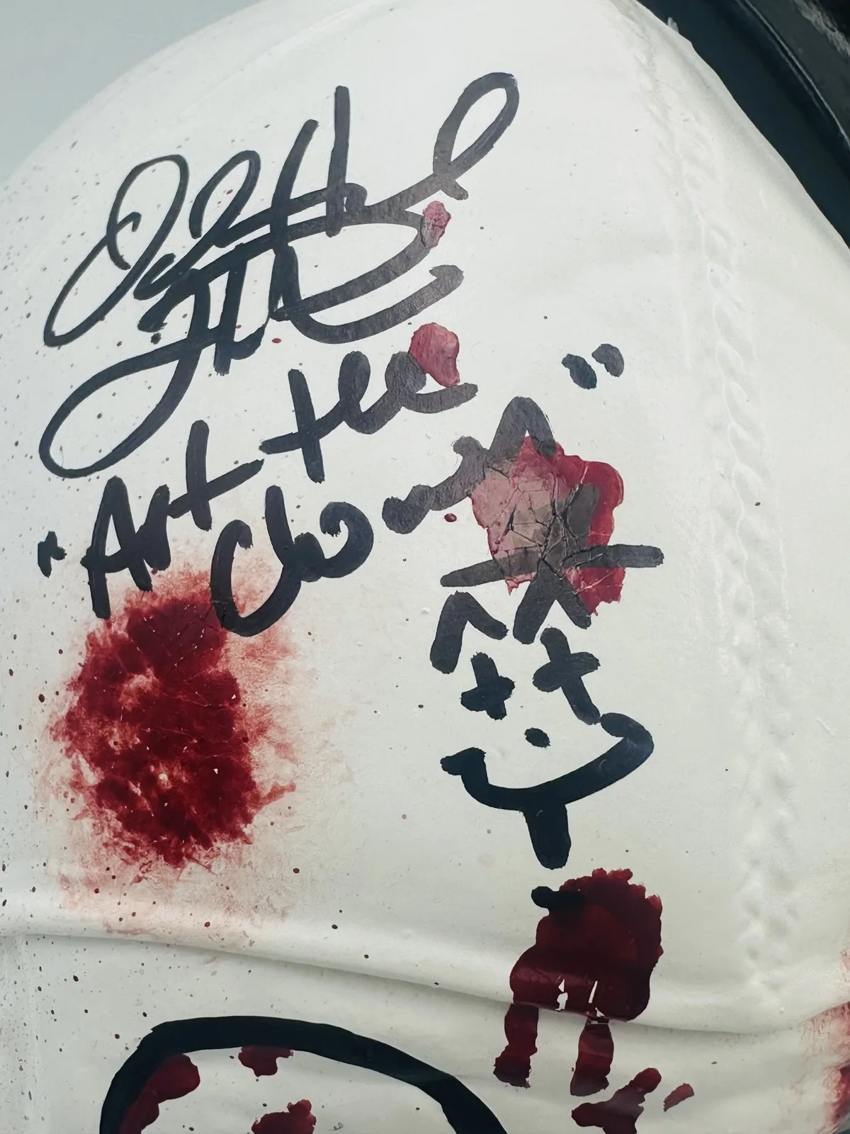 David Howard Thornton — David Howard Thornton Mike Giannelli Signed Art the Clown Mask Terrifier BAS 688, изображение 2