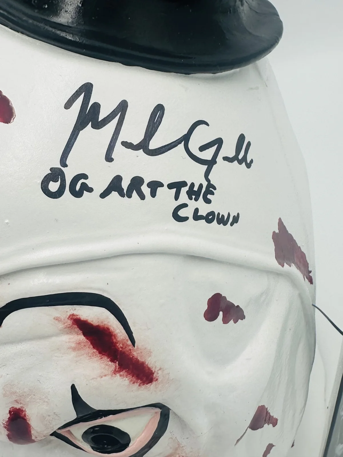 David Howard Thornton — David Howard Thornton Mike Giannelli Signed Art the Clown Mask Terrifier BAS 688, изображение 3