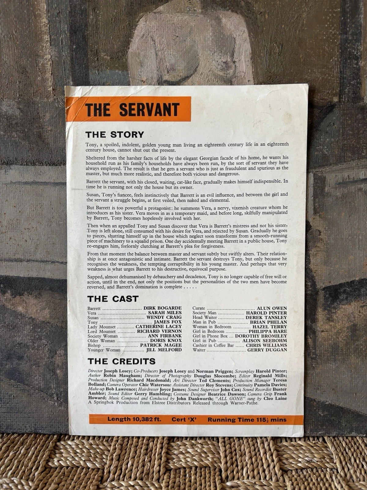 The Servant Original Promotional One Sheet Press Release, image 4