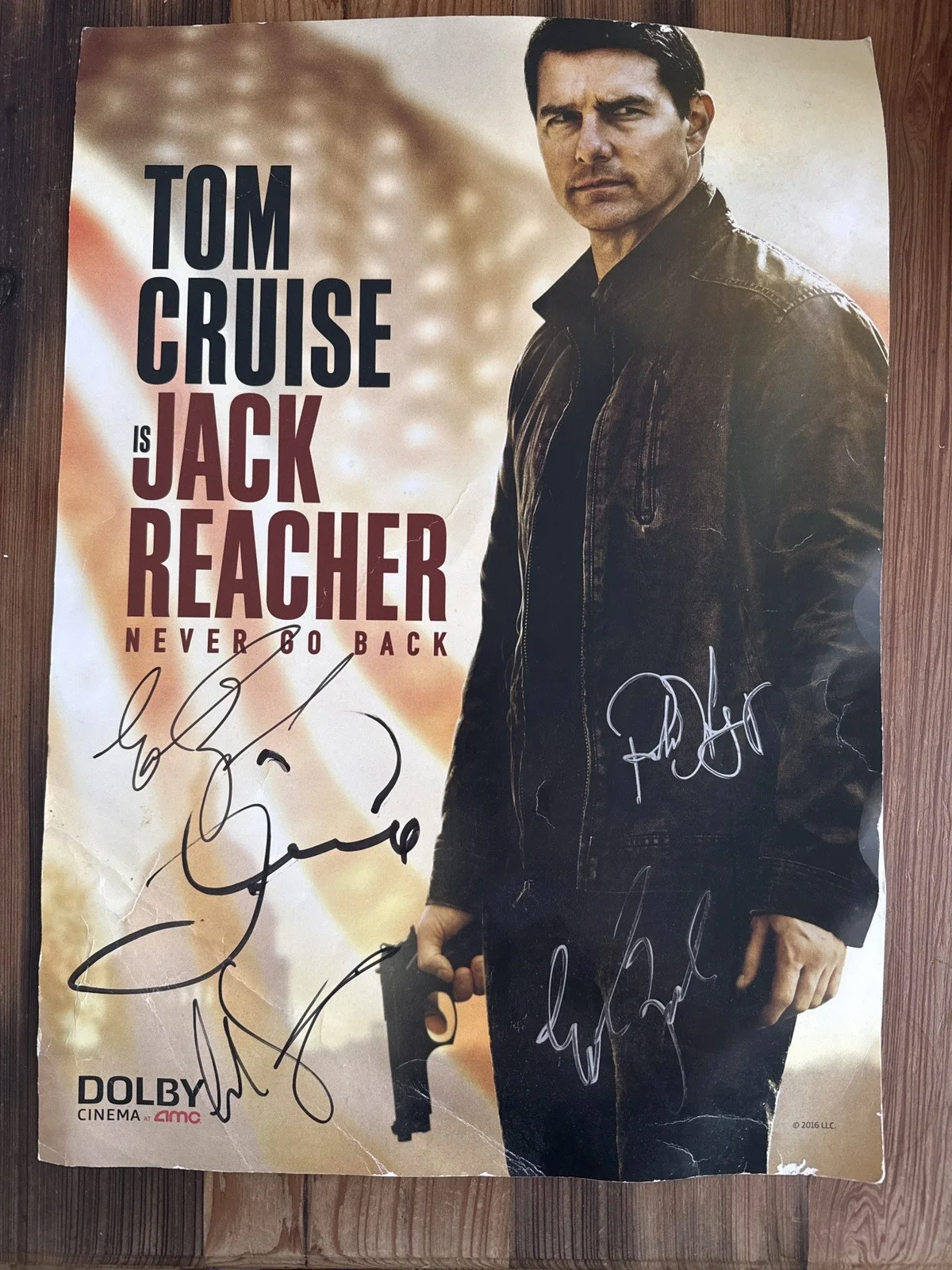 Tom Cruise, Cobie Smulders, Edward Zwick — Tom Cruise, Cobie Smulders Autographed Jack Reacher Never Go Back poster