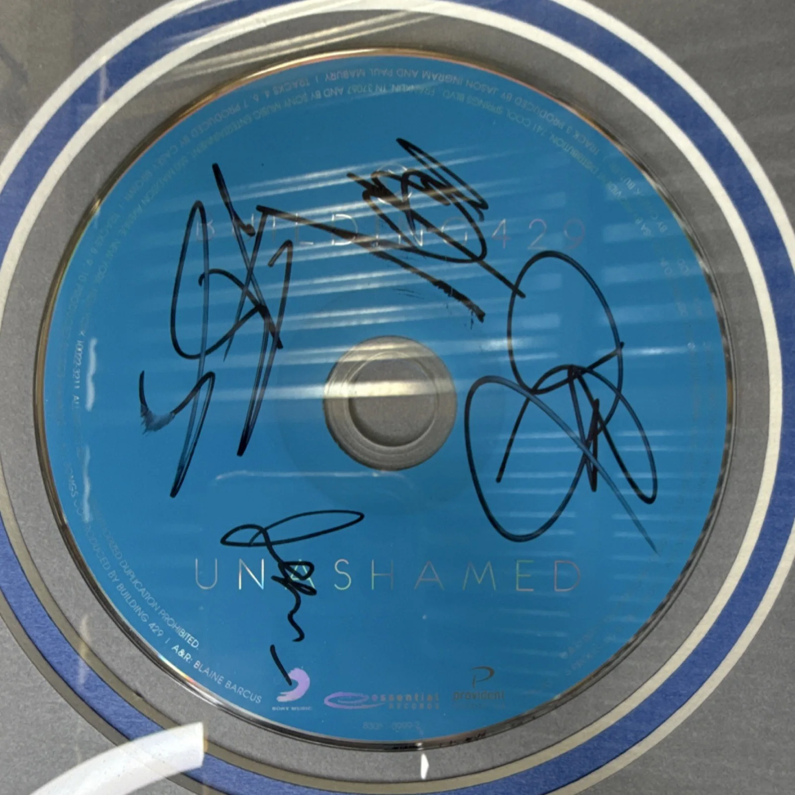 Building 429 Unashamed Framed Signed Original CD & Booklet, image 3