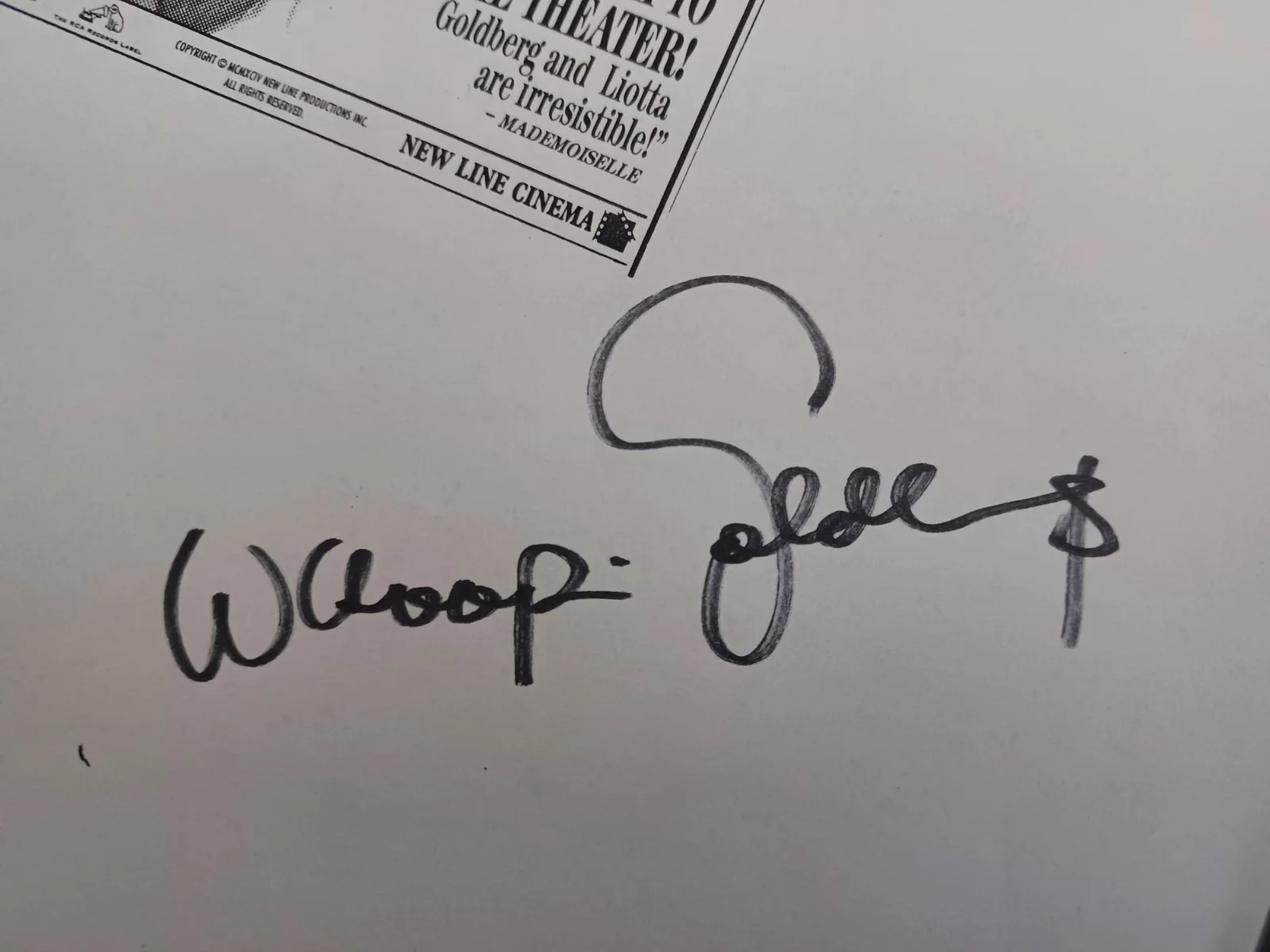 Whoopi Goldberg Signed 8x10 Photo - Corrina Corrina, Color Purple, Sister Act -B, изображение 2