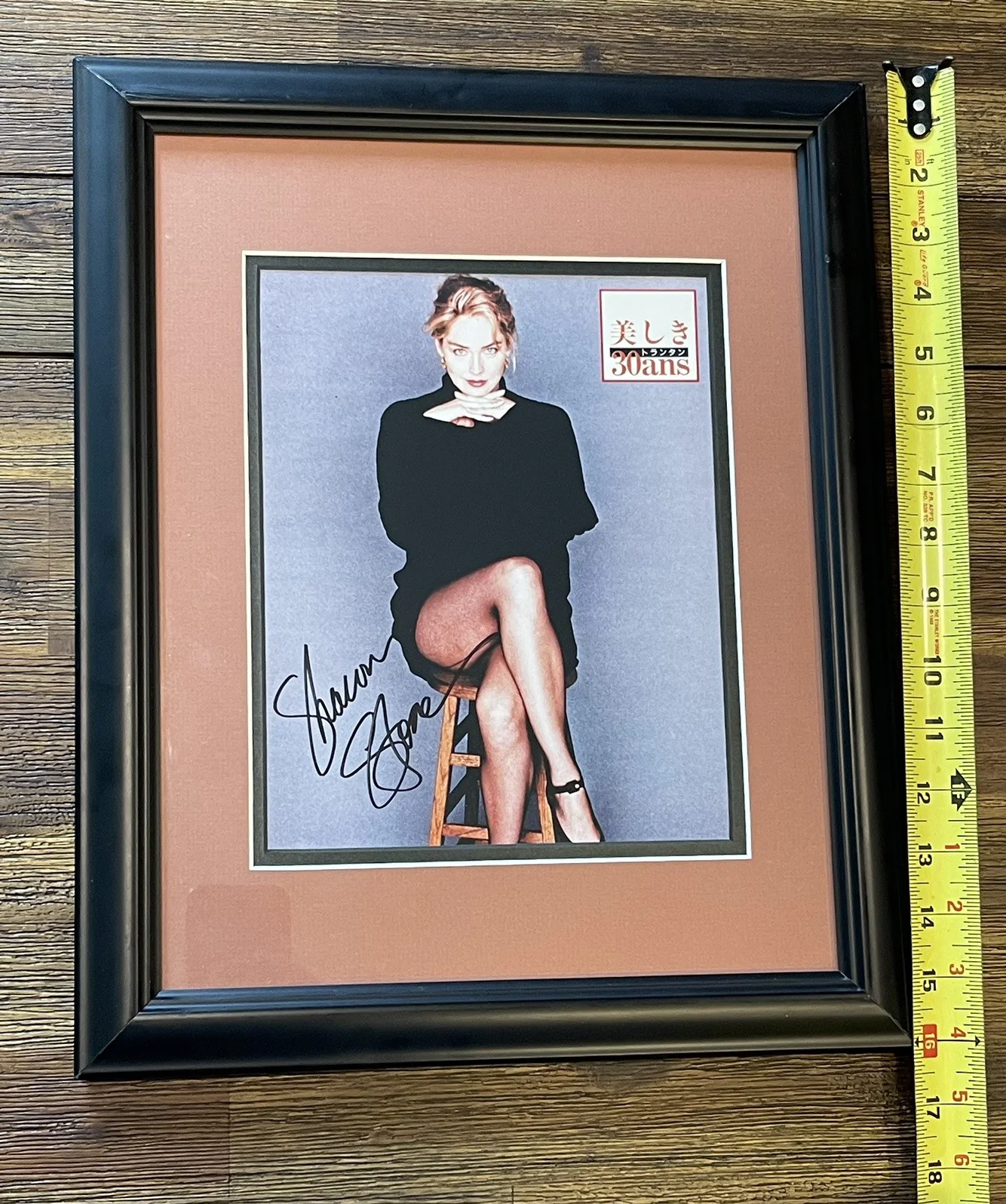 Rare Sharon Stone Autographed COA 8x10 w/ Custom Matted Frame w/ Japanese Label, изображение 2
