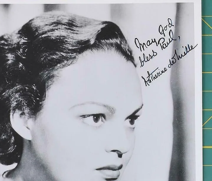 Katherine Demille — Katherine DeMille Autograph Signed Photo + Hand Written signed dated letter 5 x7, изображение 2