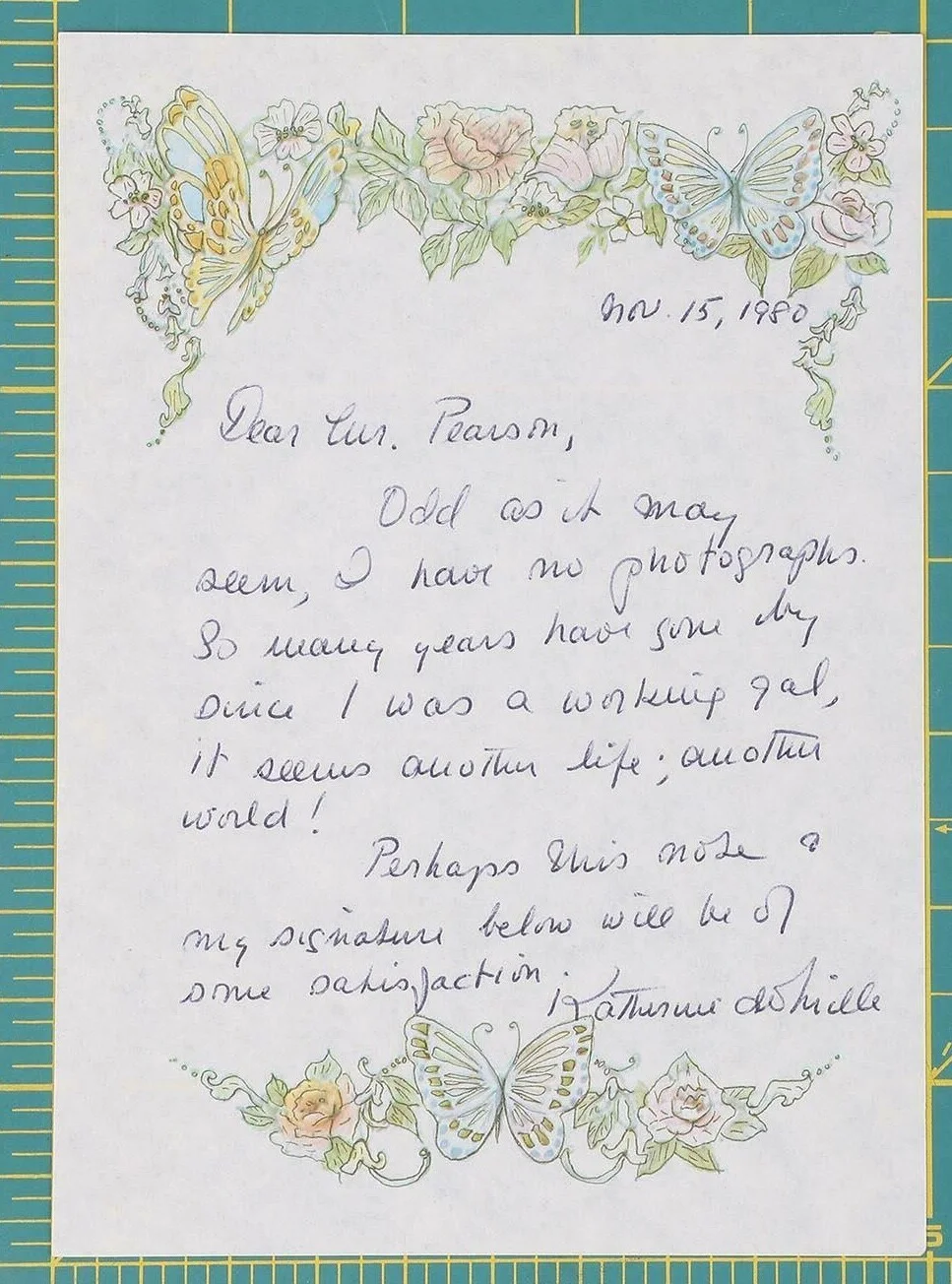Katherine Demille — Katherine DeMille Autograph Signed Photo + Hand Written signed dated letter 5 x7, изображение 4