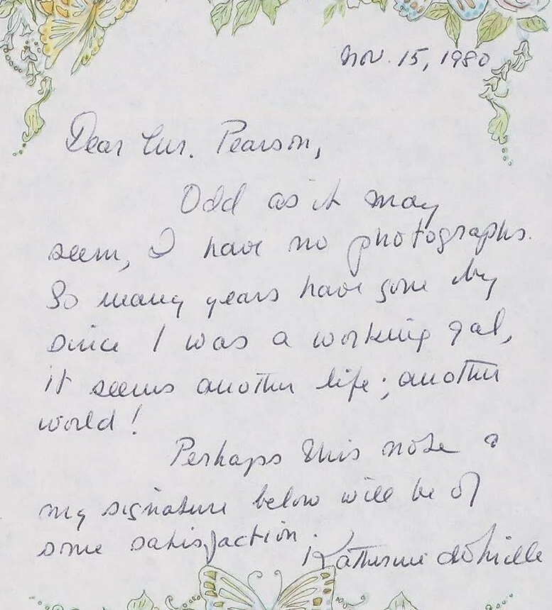 Katherine Demille — Katherine DeMille Autograph Signed Photo + Hand Written signed dated letter 5 x7, изображение 5