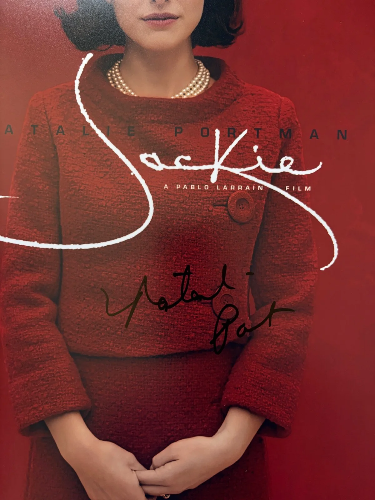 NATALIE PORTMAN SIGNED JACKIE 12X18 MOVIE POSTER PHOTO STAR WARS ACTRESS BAS, изображение 2