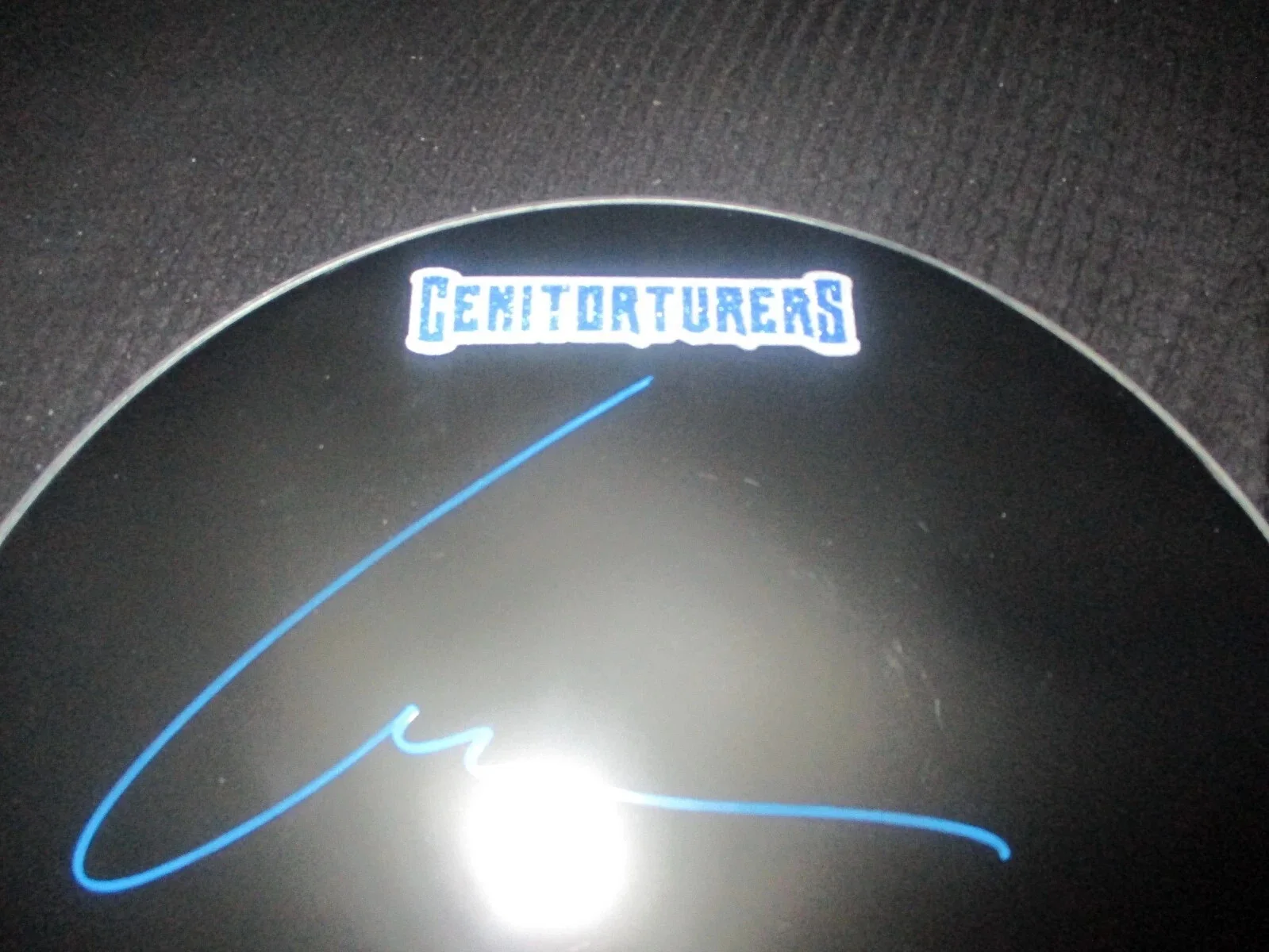 GENITORTURERS AUTHENTIC AUTOGRAPHED/SIGNED 12" LOGO DRUMHEAD--GEN, image 3