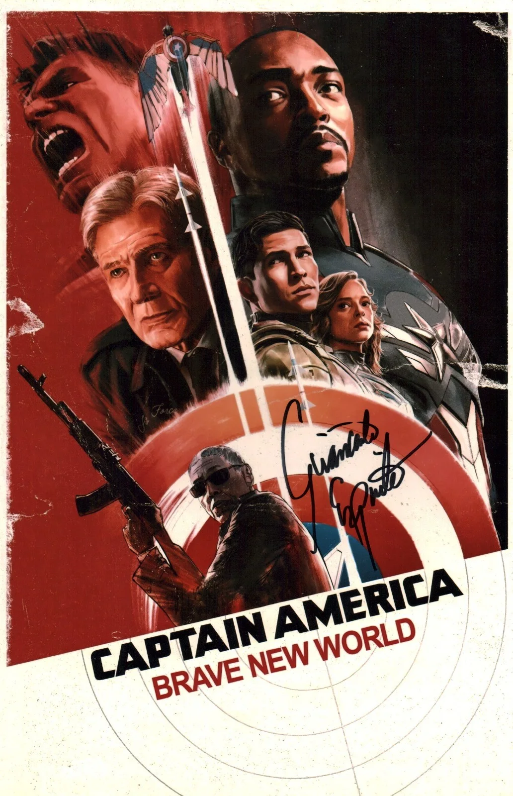 Giancarlo Esposito — Giancarlo Esposito Captain America: Brave New World 11x17 Mini Poster Signed JSA