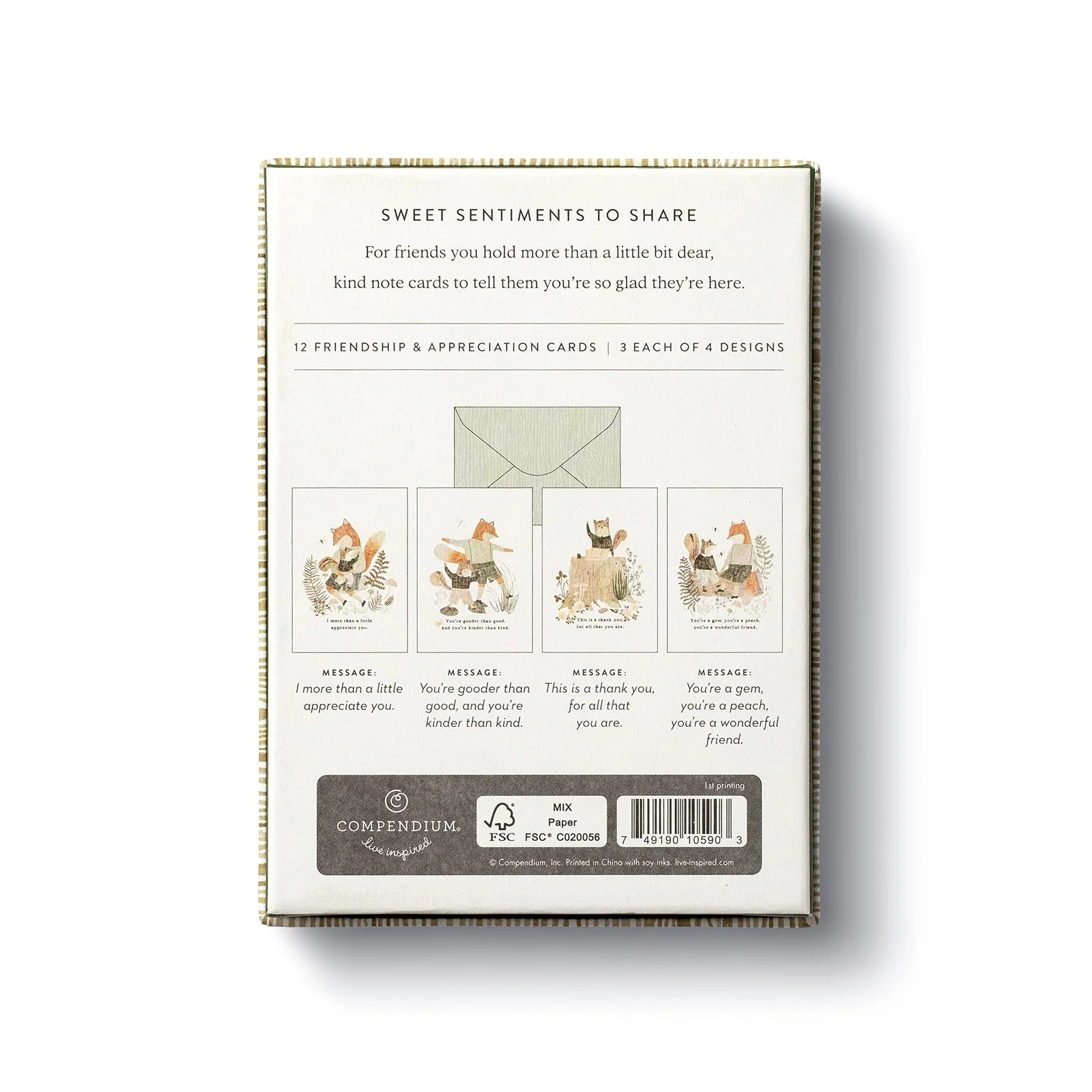 Compendium More Than a Little: 12 Friendship & Appreciation Blank Note Cards ..., изображение 2
