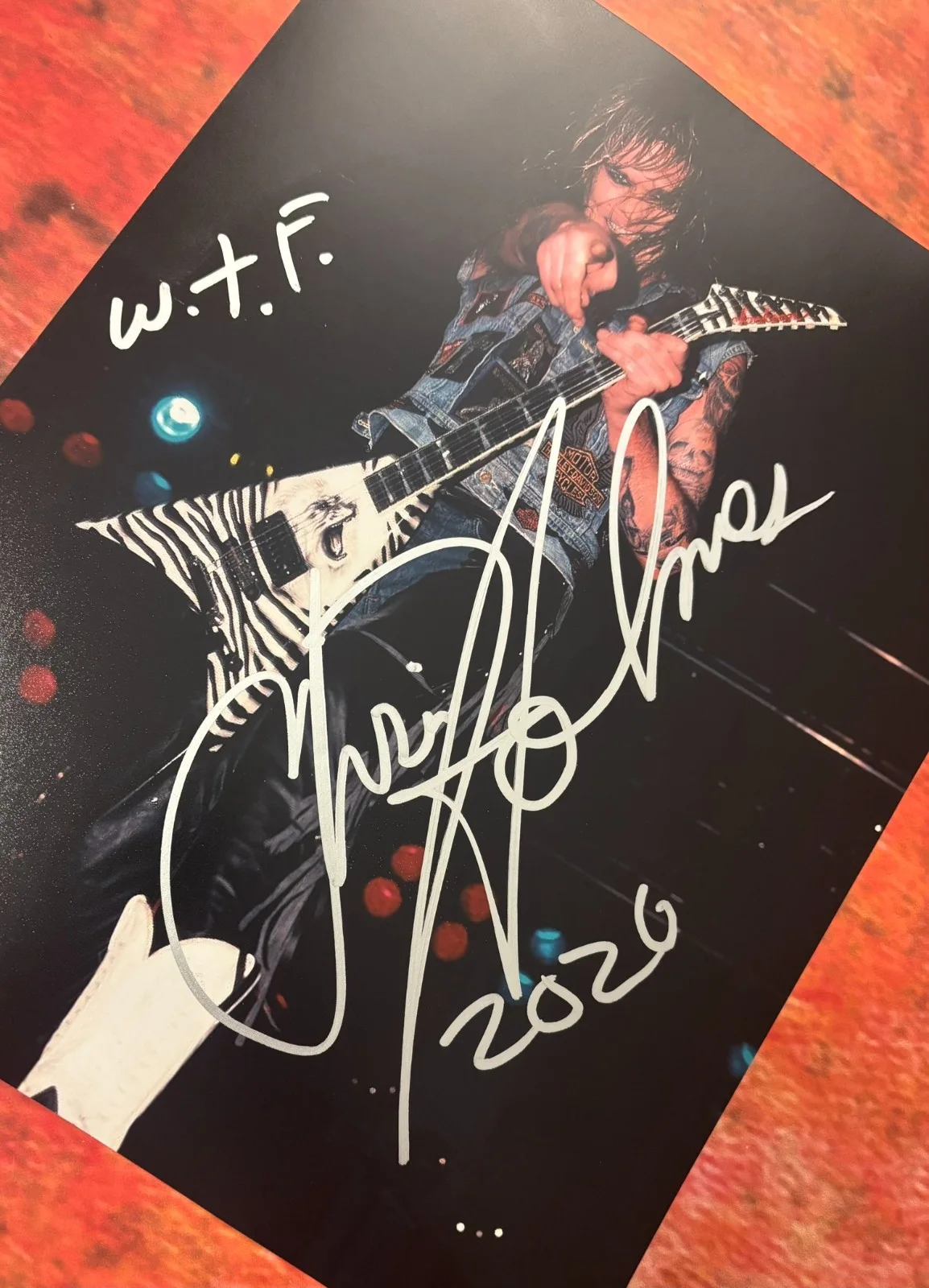 PSA W.A.S.P. Band Guitarist * CHRIS HOLMES * Signed 11x14 Photo COA, image 3