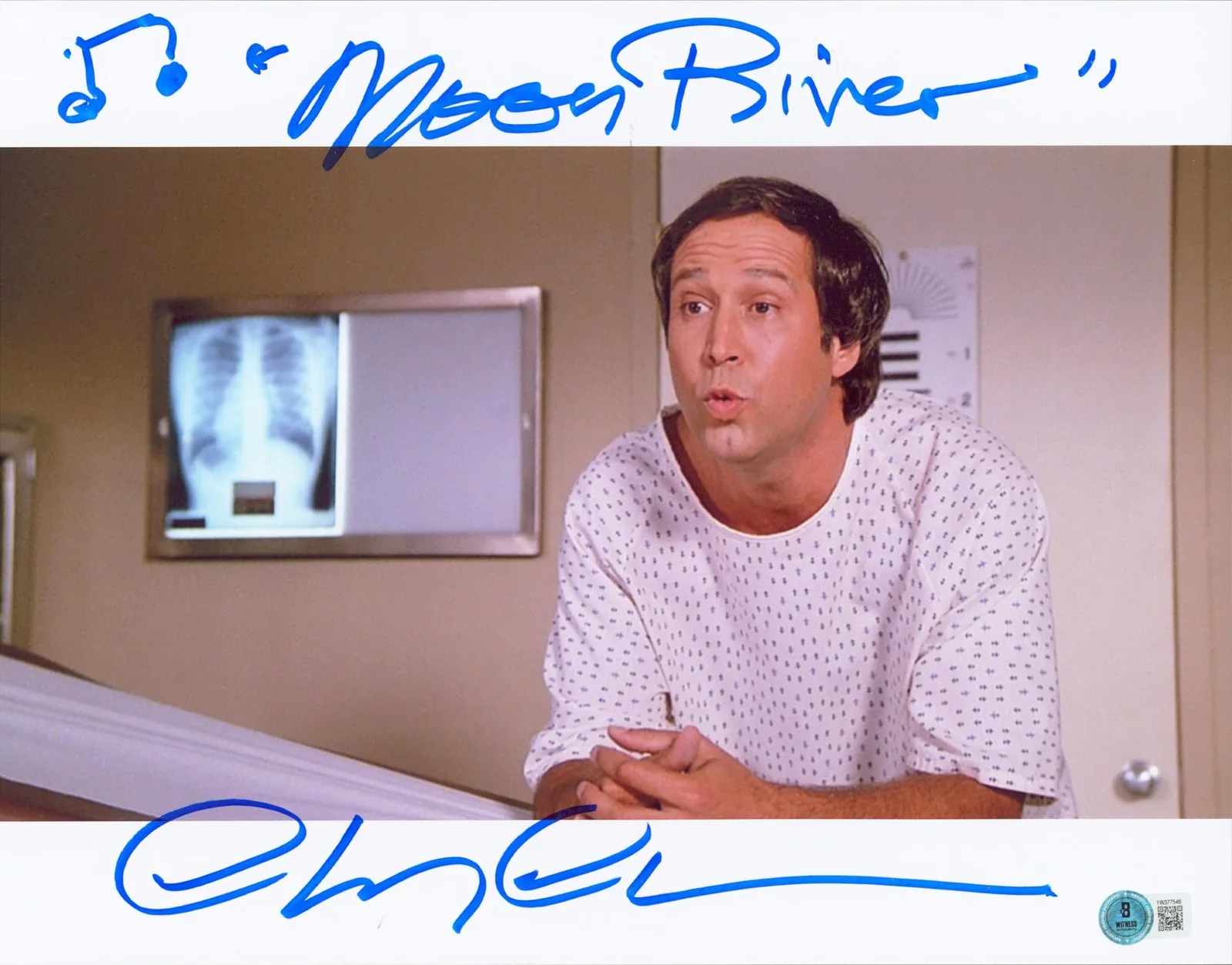 Chevy Chase — Chevy Chase Fletch "Moon River" Authentic Signed 11x14 Photo BAS Wit #1W377548, изображение 3