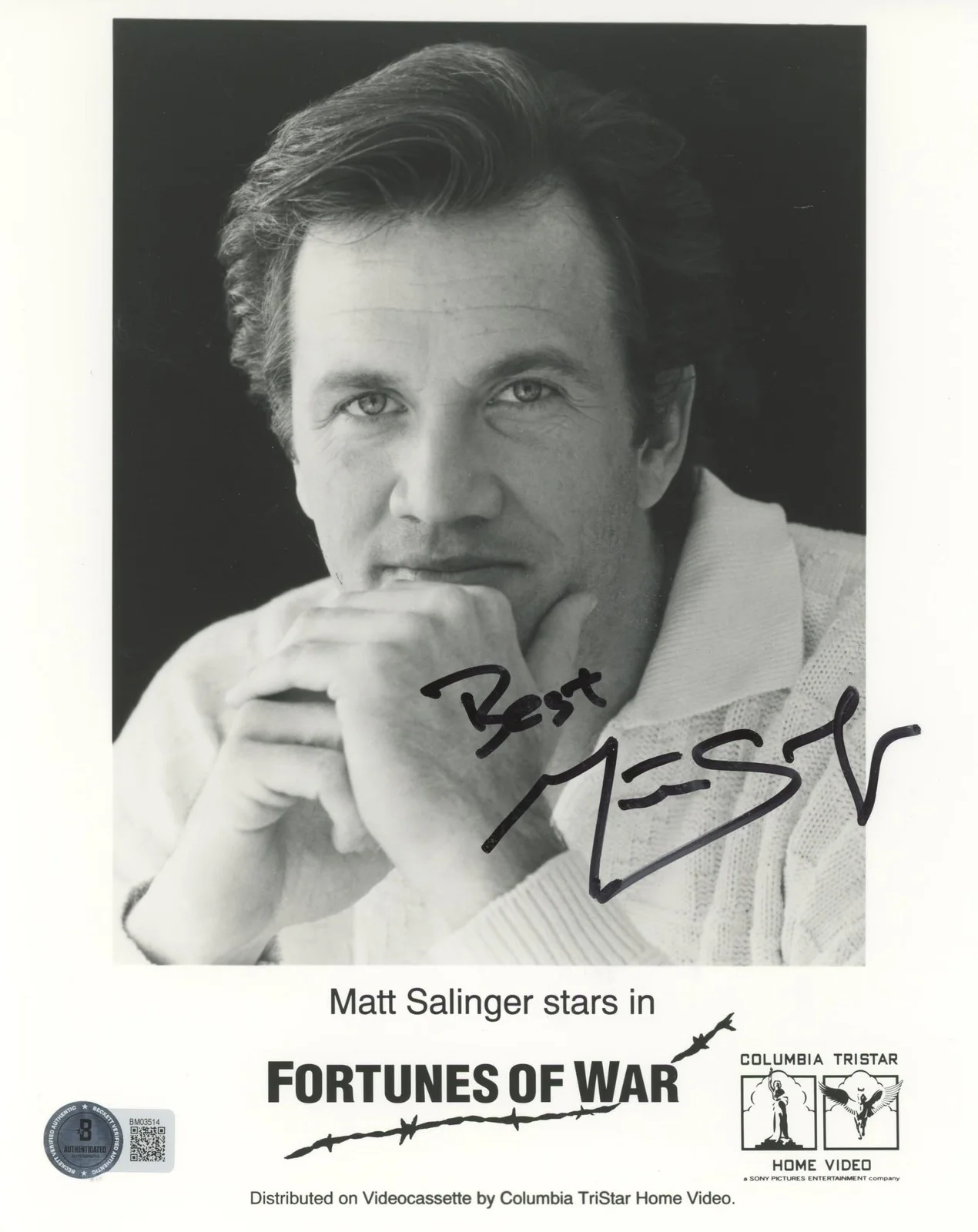 Matt Salinger — Matt Salinger Fortunes of War "Best" Authentic Signed 8x10 Photo BAS #BM03514, изображение 3