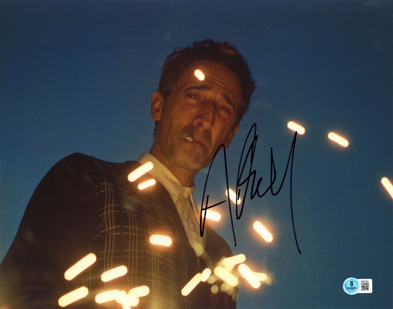 Adrien Brody — Adrien Brody The Brutalist Authentic Signed 11x14 Horizontal Photo BAS #BS05199