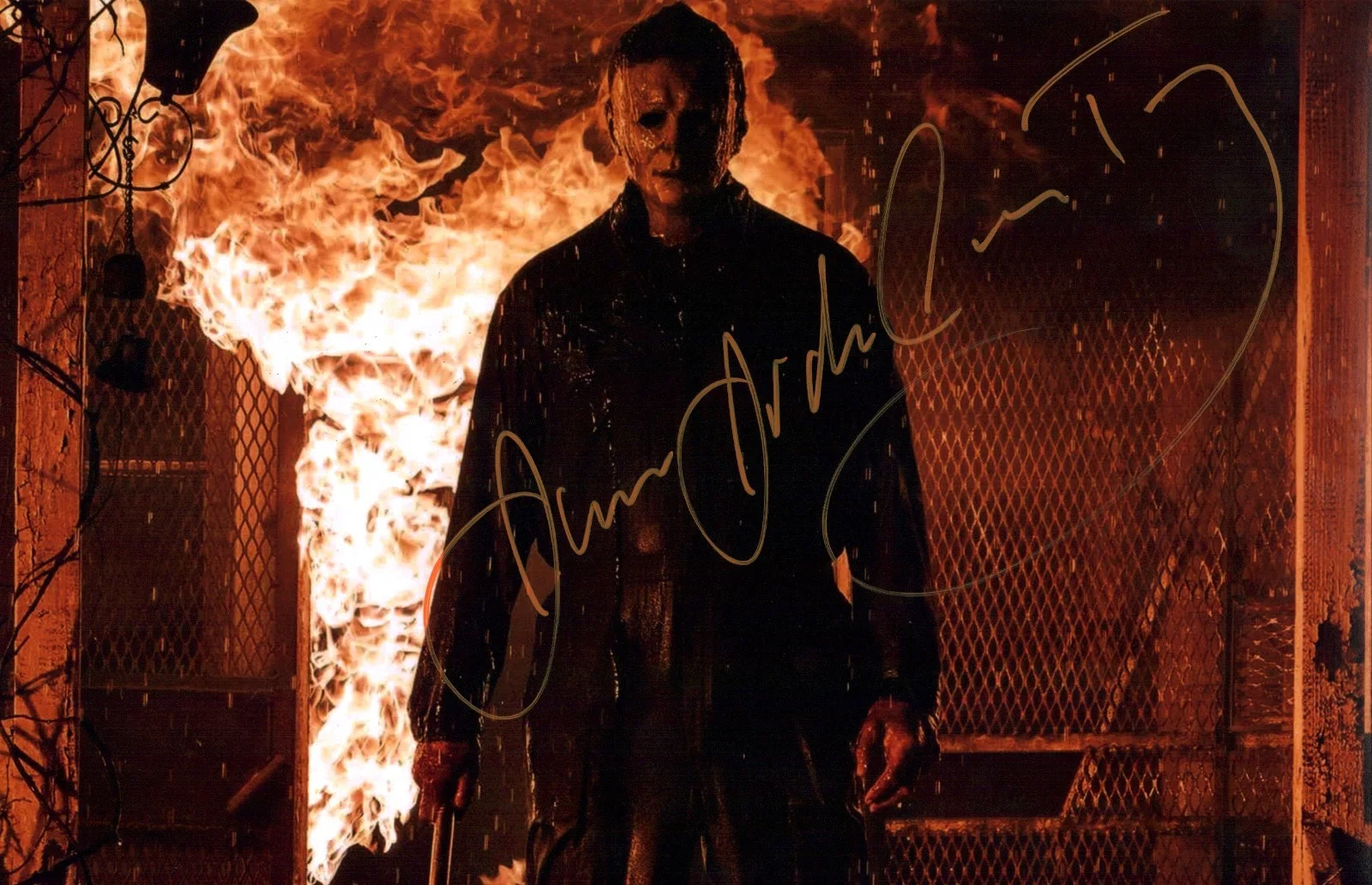 James Jude Courtney — James Jude Courtney Halloween 11x17 Signed Photo Poster JSA Certified Autograph