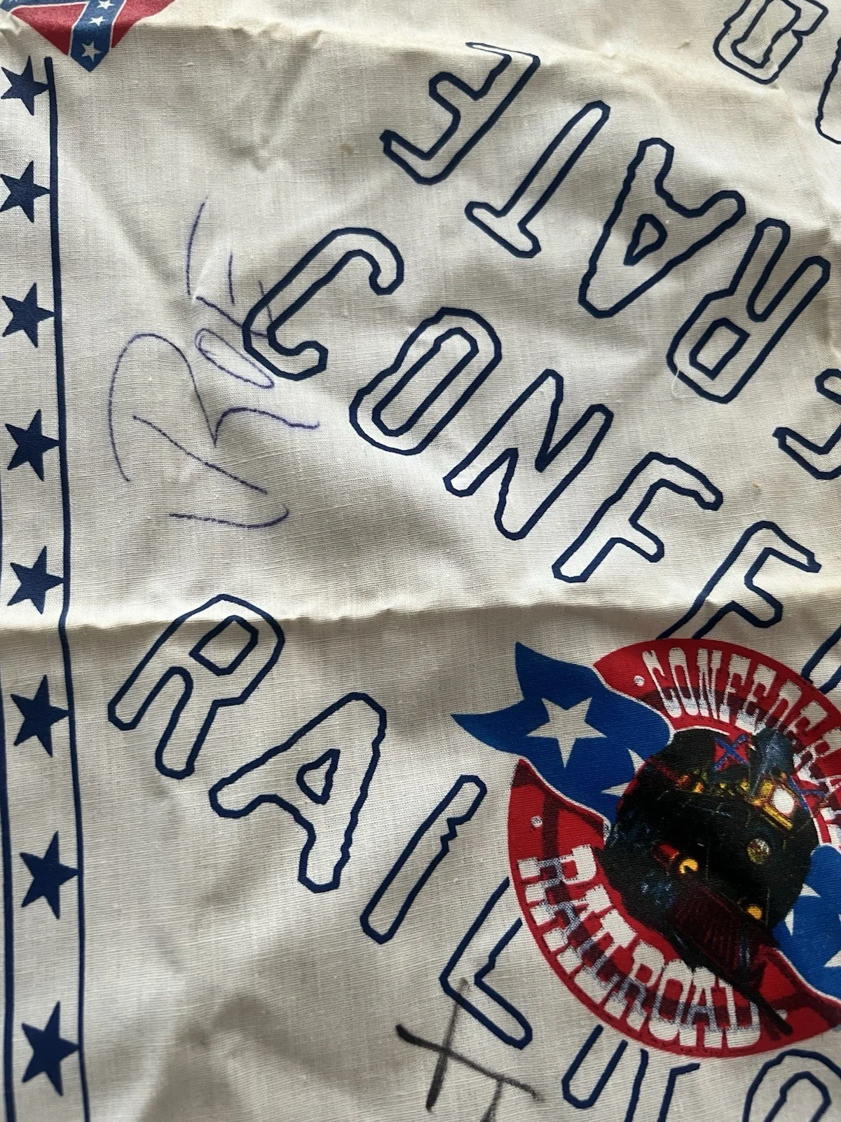 Autographed Confederate Railroad Bandanna Signed by Confederate Railroad Band, изображение 4