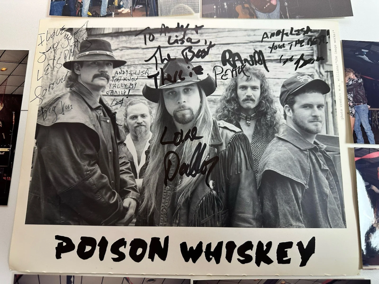 Dallas Moore “Poison Whiskey” Band Autographed Print & Original Concert Photos, изображение 2