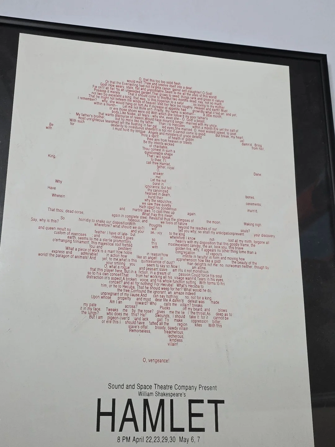 Joshua Mikel — Joshua Mikel Hamlet Poster 1/40 2011 Hand Signed 20"x16" William shakespeare, изображение 4