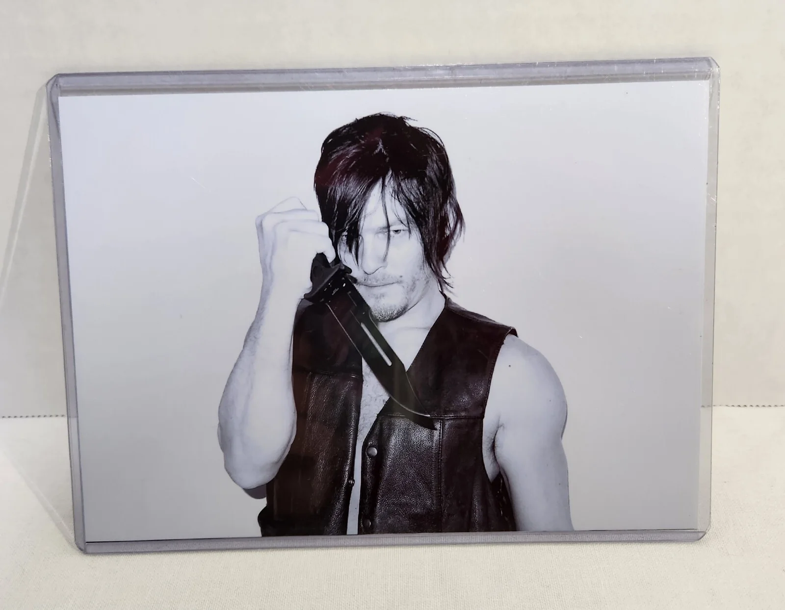 Walking Dead Zombie SIGNED Package w/ Daryl Dixon Photos & Plastic Top Loaders, image 4