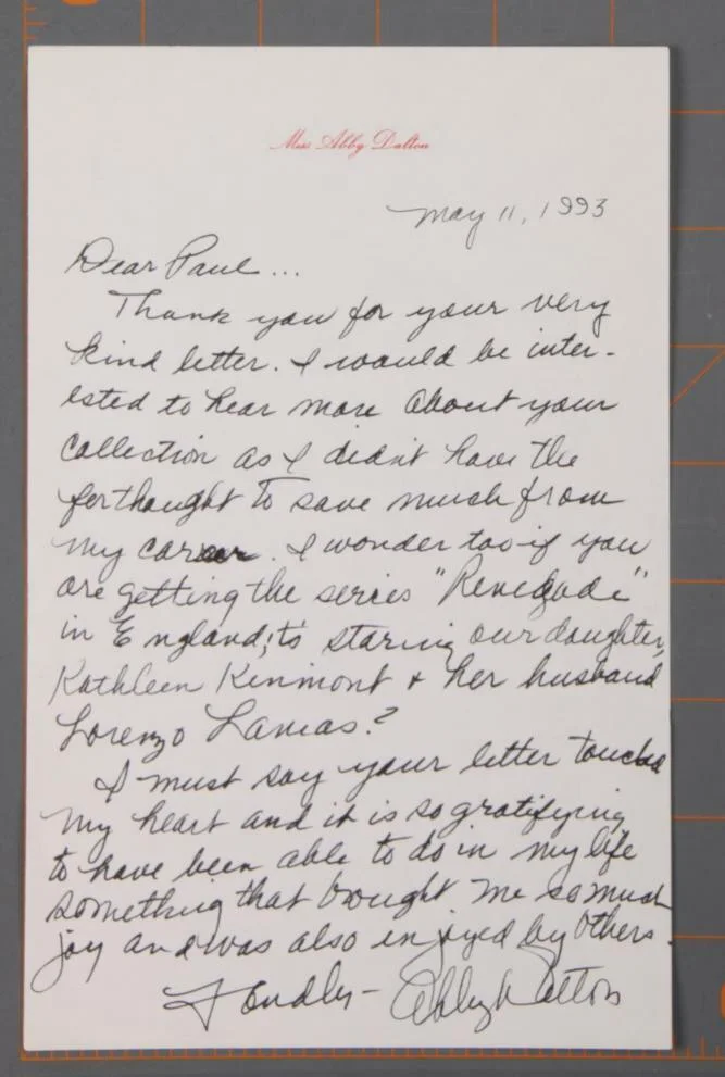 Abby Dalton — Phyllis Newman American Actress Signed Photo + Hand written signed letter to...., image 2
