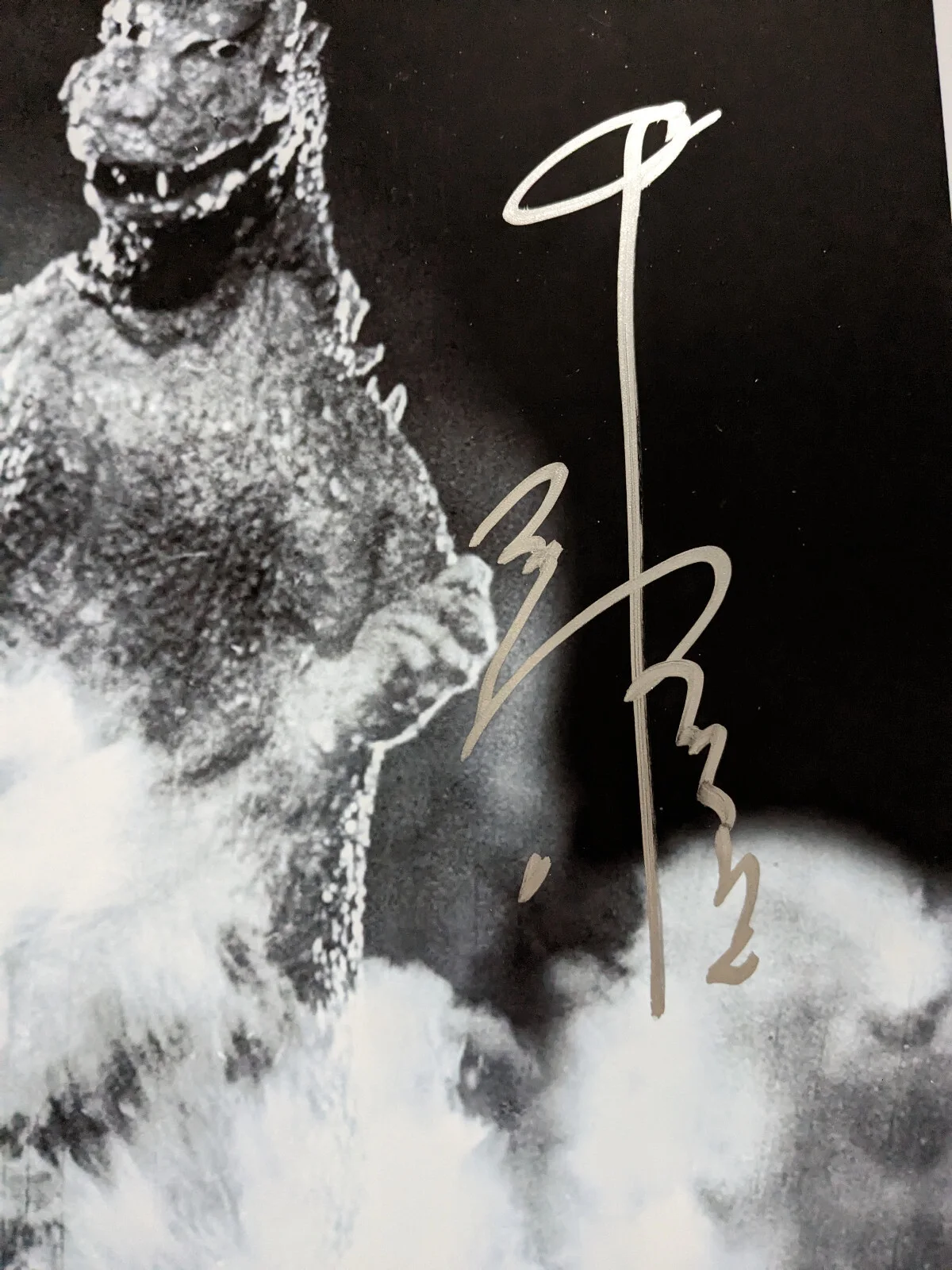 HARUO NAKAJIMA Signed GODZILLA King of the Monsters 11x17 Movie Poster BAS COA C, изображение 2