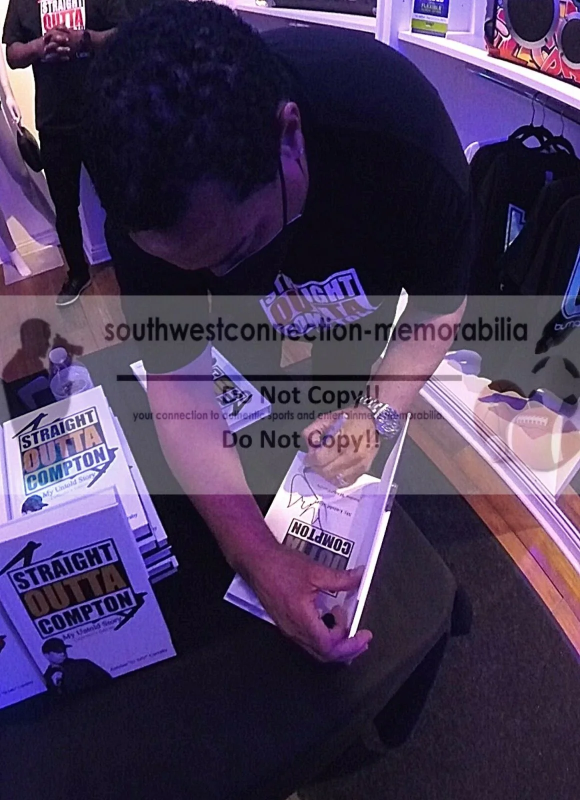 DJ Yella — DJ Yella NWA Signed Straight Outta Compton HC Book Beckett Rap Hip Hop Autograph, image 3