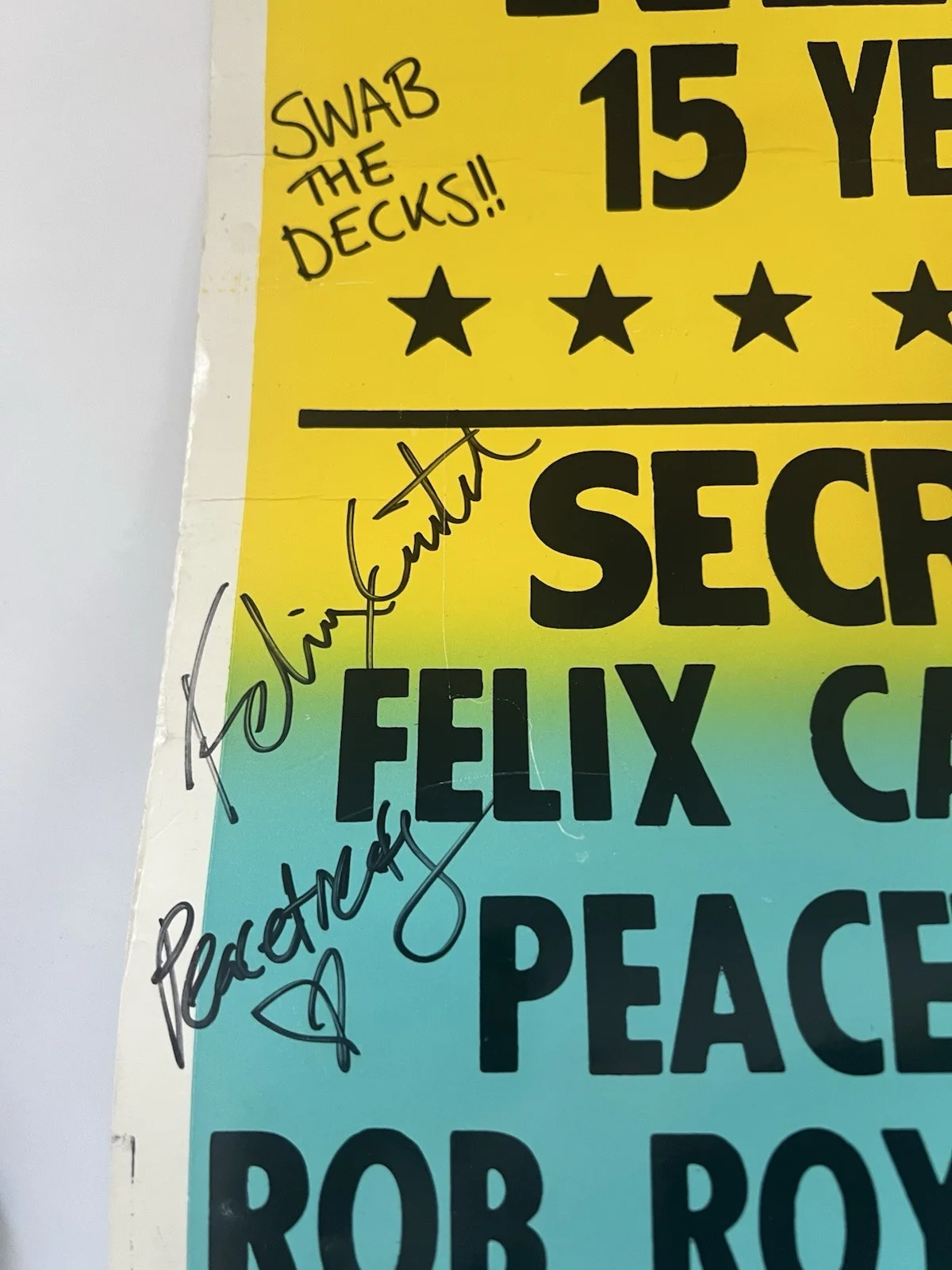 Rare Signed DIM MAK 15th Ann Poster Steve Aoki Felix Cartal COLBY POSTER CO EDM, изображение 5