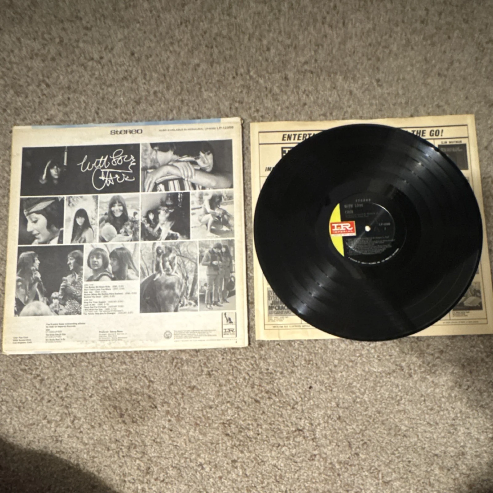 Cher With Love Vinyl Record 1967, image 2