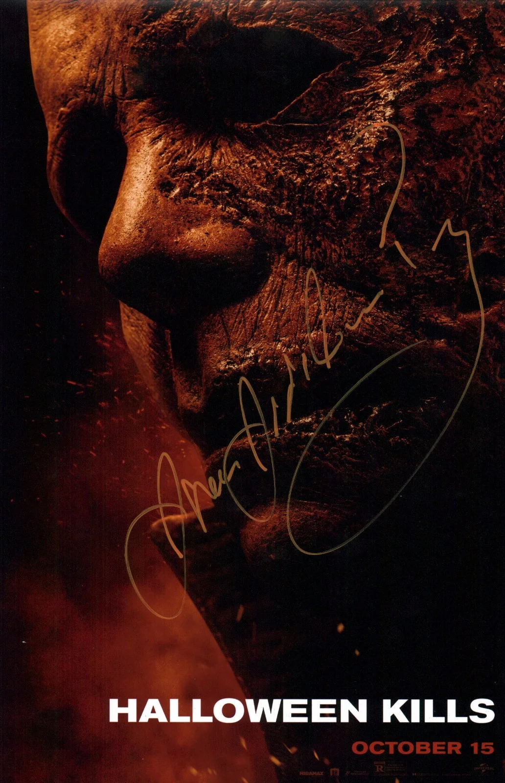 James Jude Courtney — James Jude Courtney Halloween 11x17 Signed Photo Poster JSA Certified Autograph