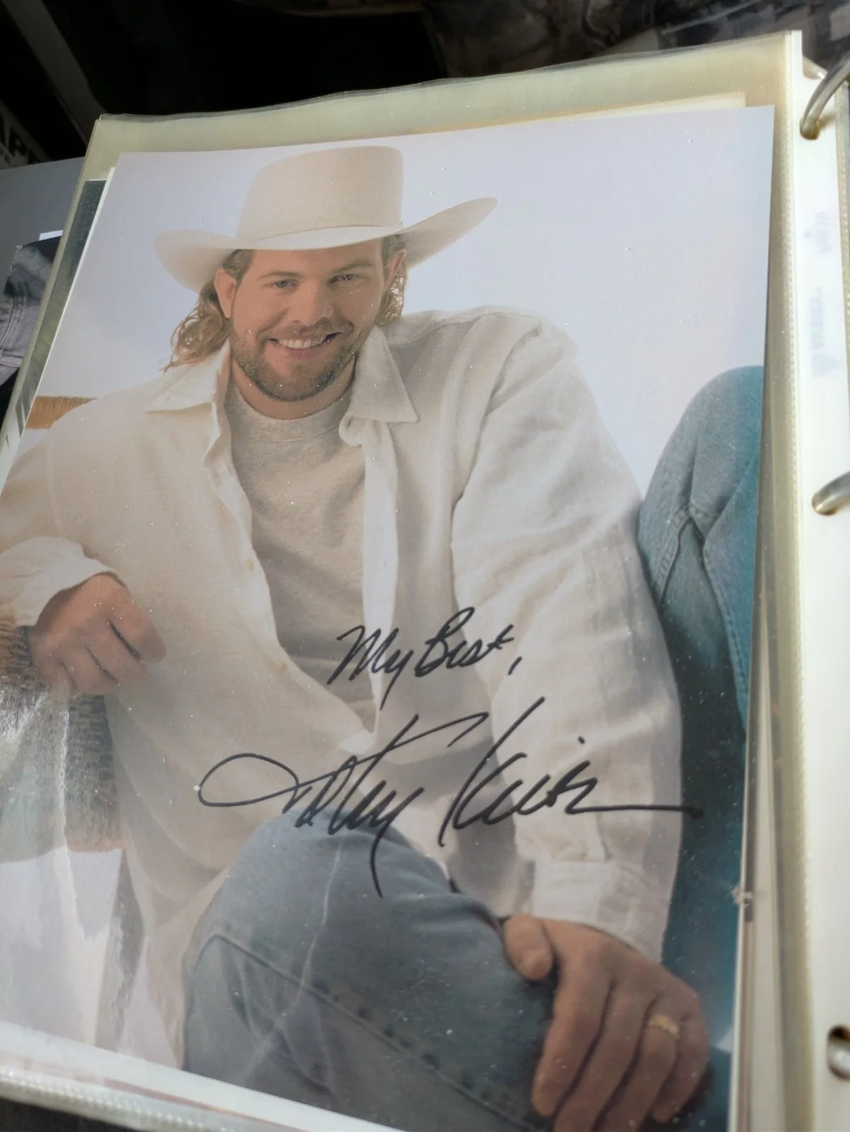Toby Keith Autographed Signed Photo 8x10 International Fan Club Picture 2001 Lot, изображение 5