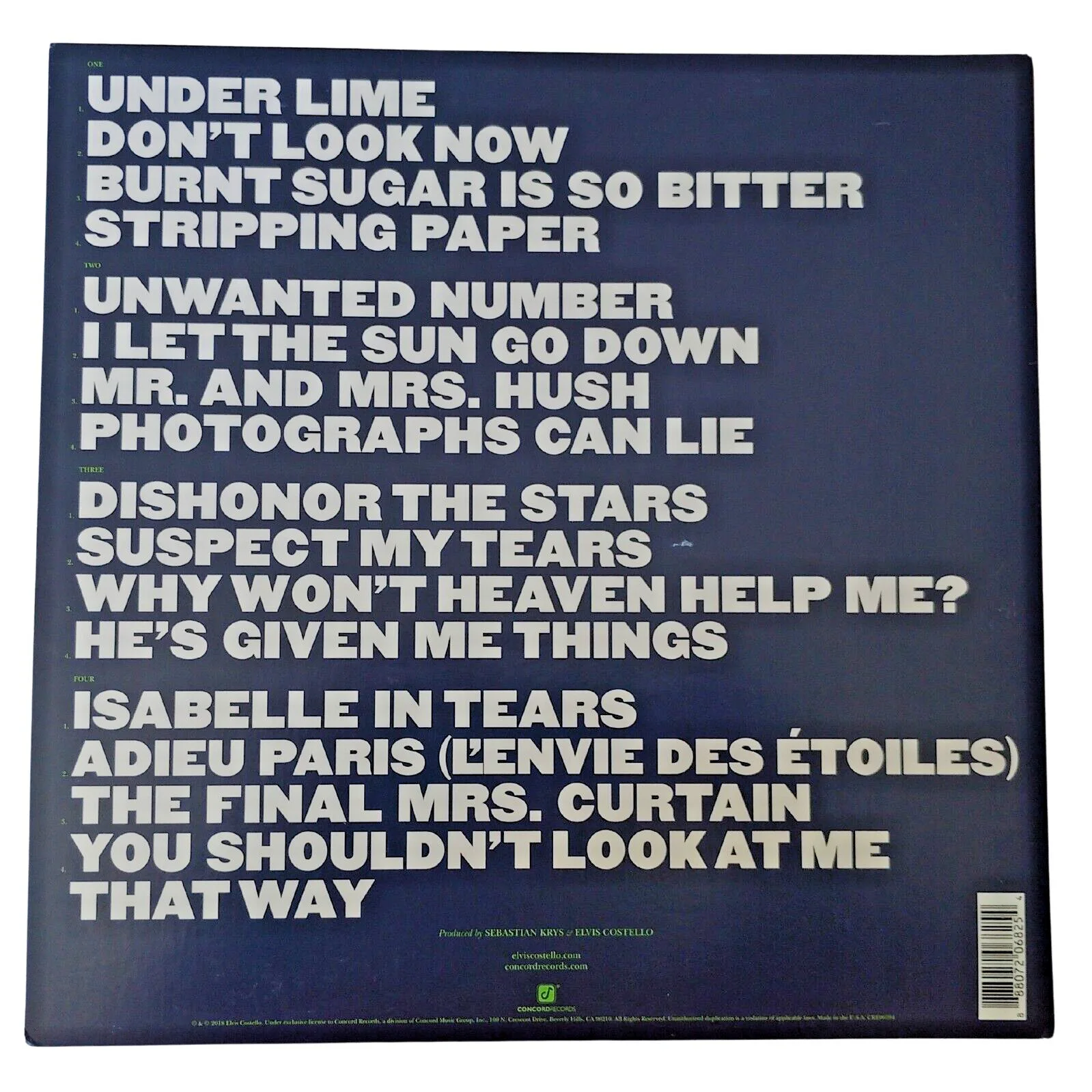 Elvis Costello — Elvis Costello Signed Look Now Vinyl Beckett BAS COA Record Album Autograph, image 4