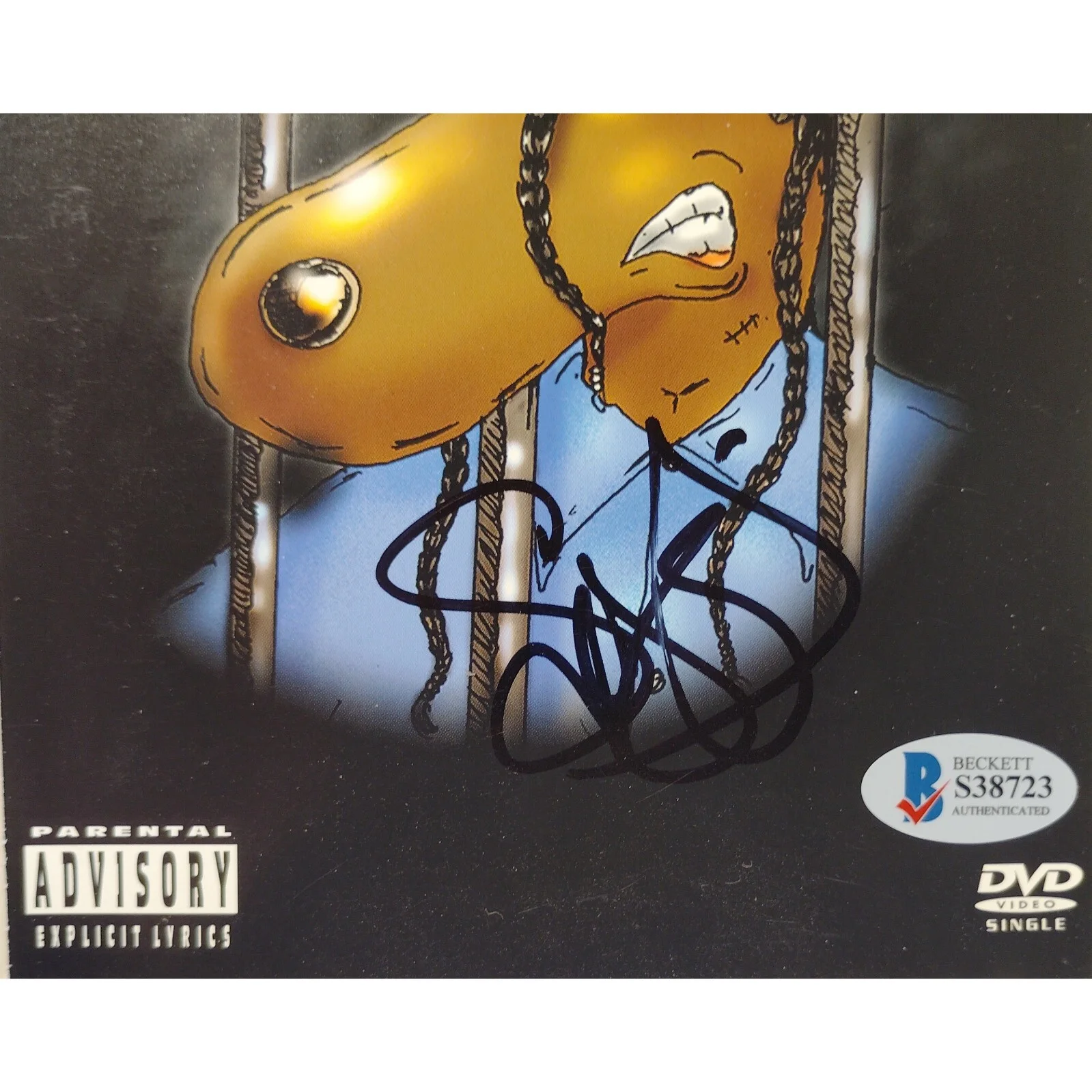 Snoop Dogg — Snoop Dogg Signed Lay Low DVD Framed Display Beckett BAS Rap Hip Hop Autograph, изображение 3
