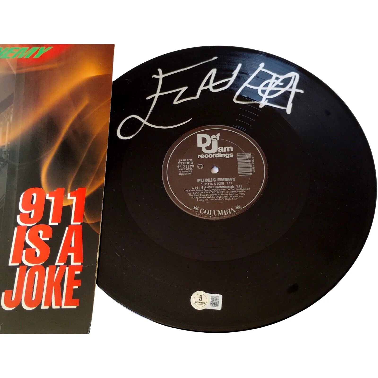 Flava Flav — Flavor Flav Signed Public Enemy 911 Is A Joke Photo Proof BAS COA Memorabilia, изображение 4