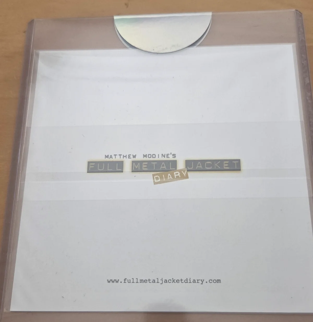 Matthew Modine — Matthew Modine Autographed Full Metal Jacket Diary, image 2