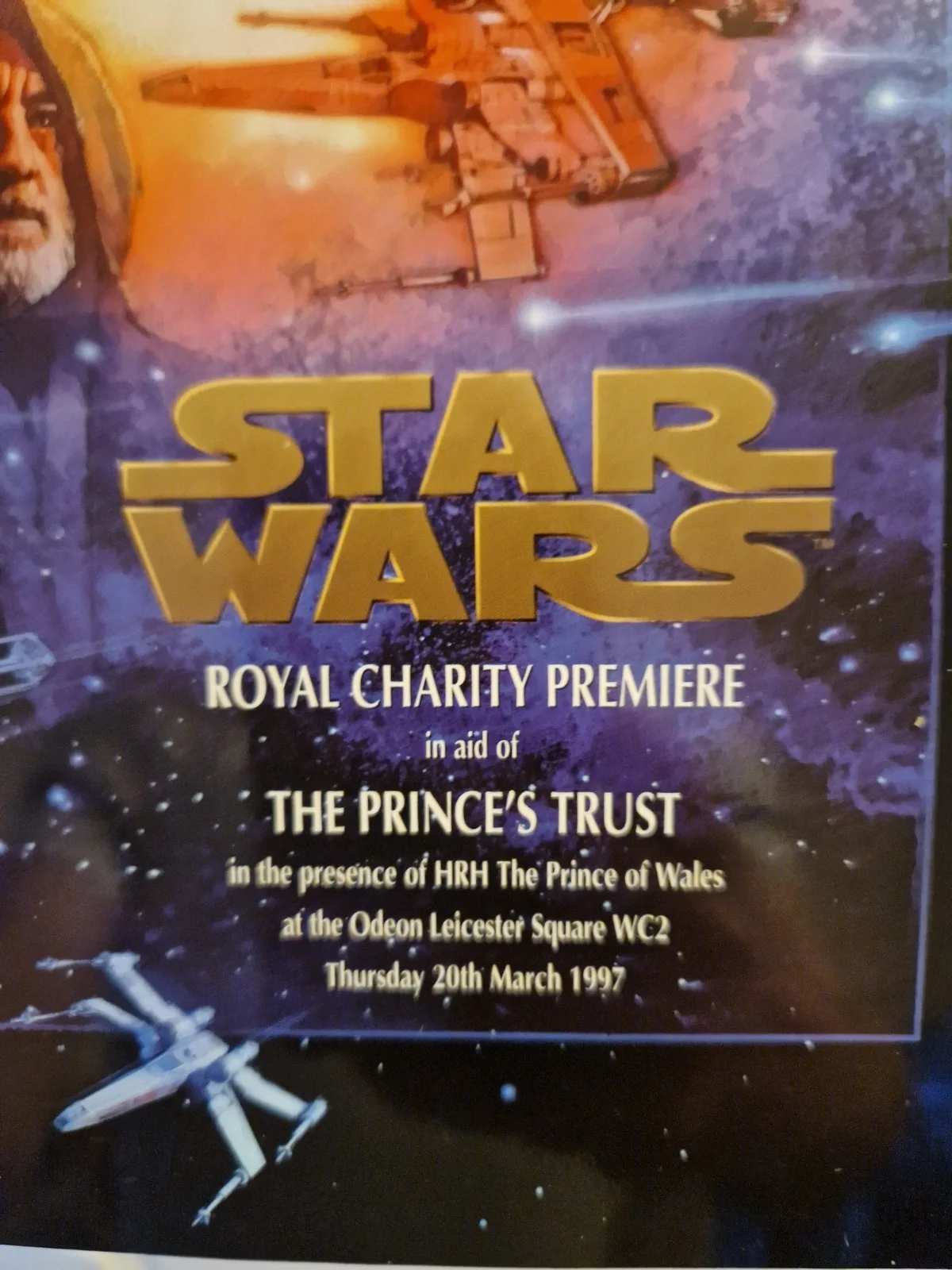 STAR WARS FILM ROYAL CHARITY PREMIERE PROGRAMME 1997 LONDON UK UK, изображение 2