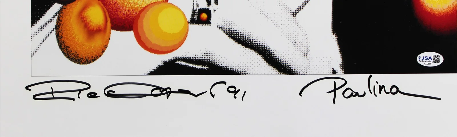 Ric Ocasek, Paulina Porizkova — Ric Ocasek & Paulina Porizkova Authentic Signed 24x24 Lithograph JSA #CL51551, image 2