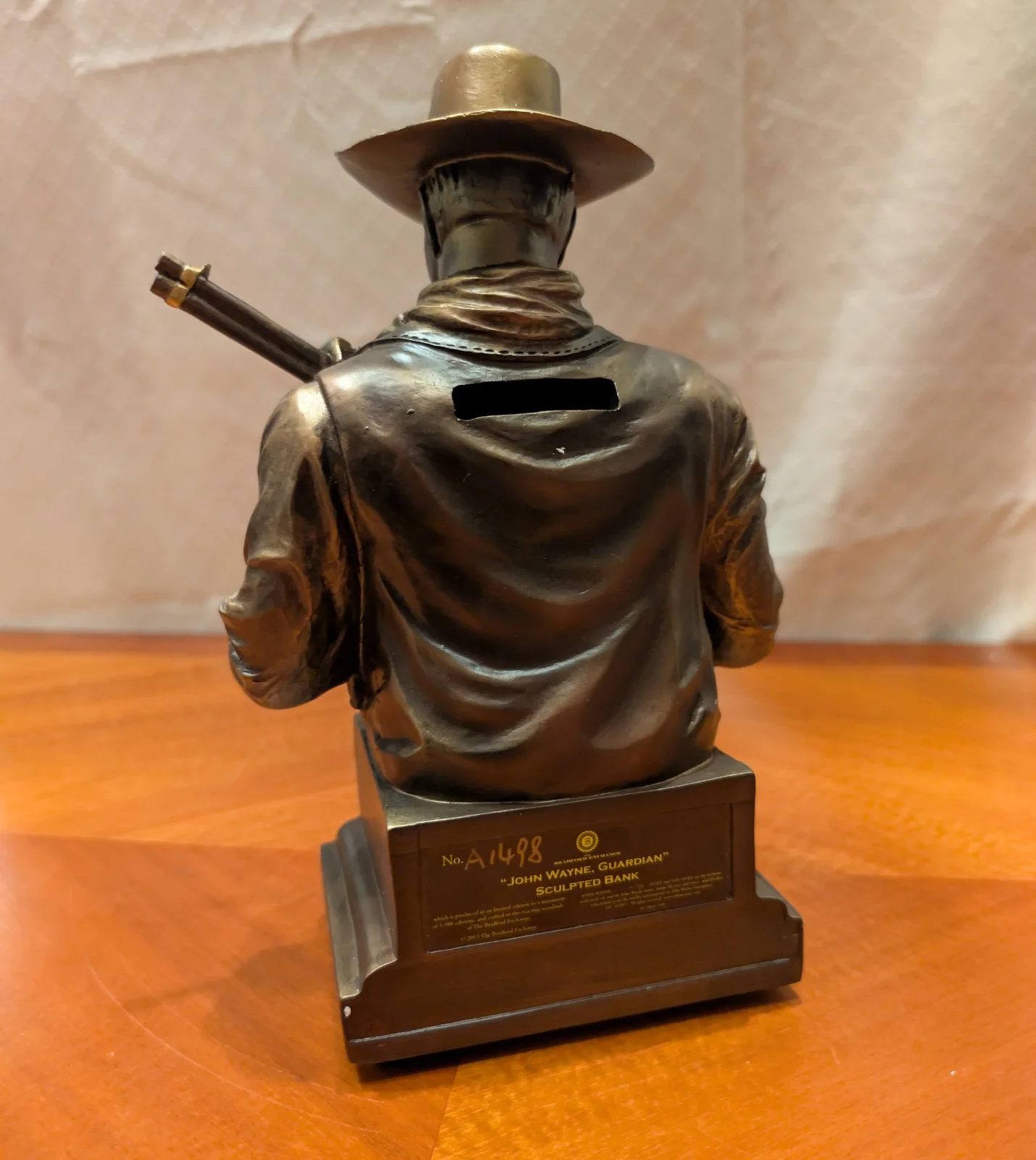 Bradford Exchange Ltd Edition John Wayne : Guardian Sculpted Bank, image 4