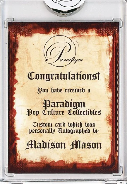 Madison Mason — -THE WEST WING- MADISON MASON Signed/Autograph/Auto Certified Political TV Card, изображение 2