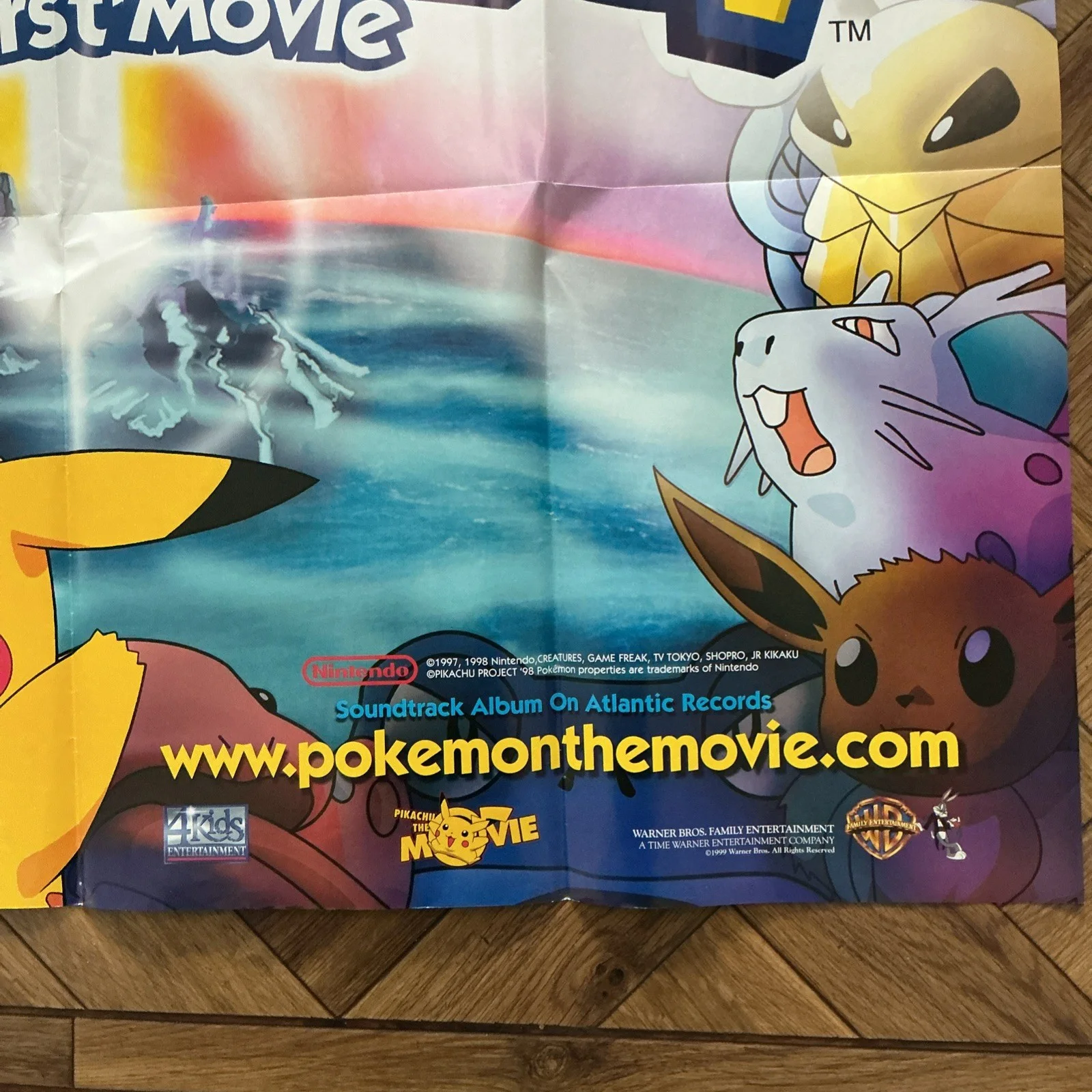 Pokemon 1st Movie 1998 Original Large Film Poster 33 x 47 inches, изображение 2