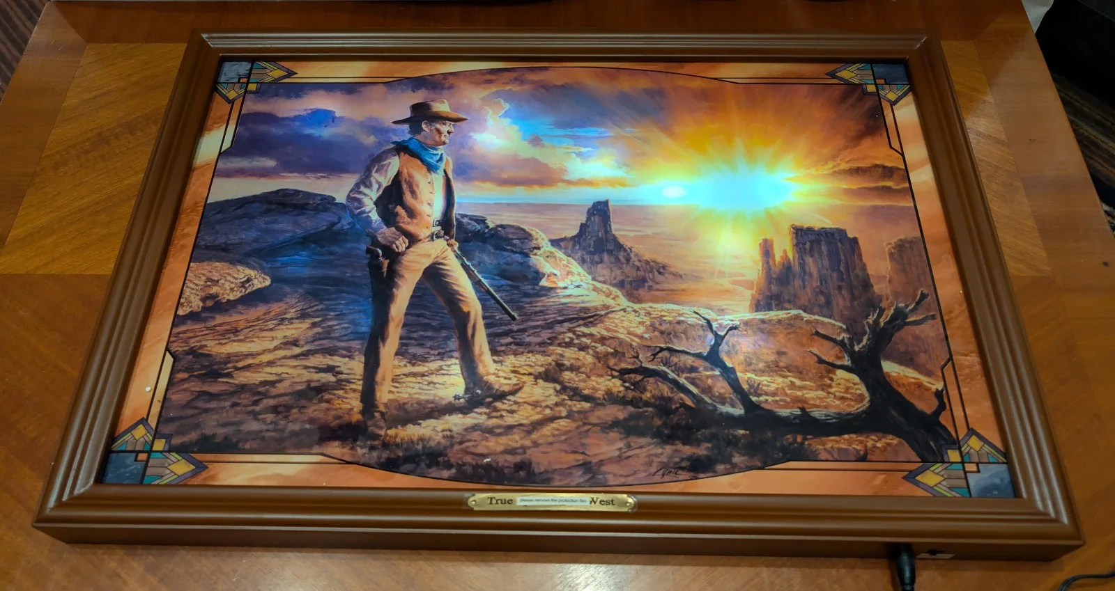 Bradford Exchange Ltd Edition John Wayne : True Spirit Of The West Illuminated P, image 2