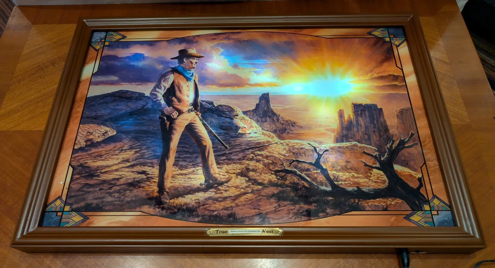 Bradford Exchange Ltd Edition John Wayne : True Spirit Of The West Illuminated P, image 3