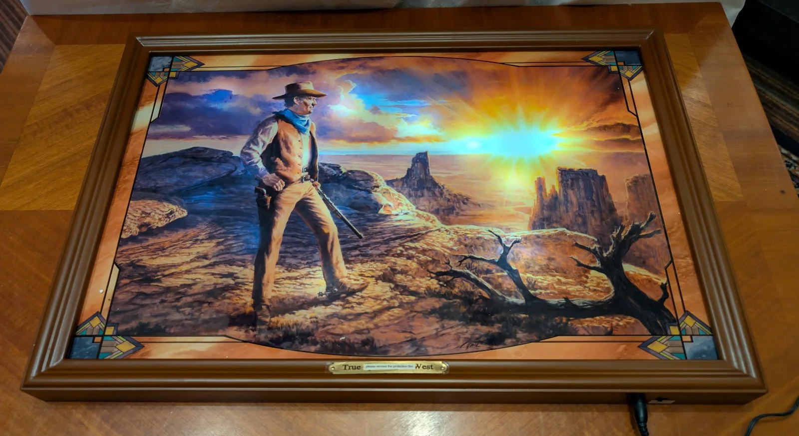 Bradford Exchange Ltd Edition John Wayne : True Spirit Of The West Illuminated P, image 4