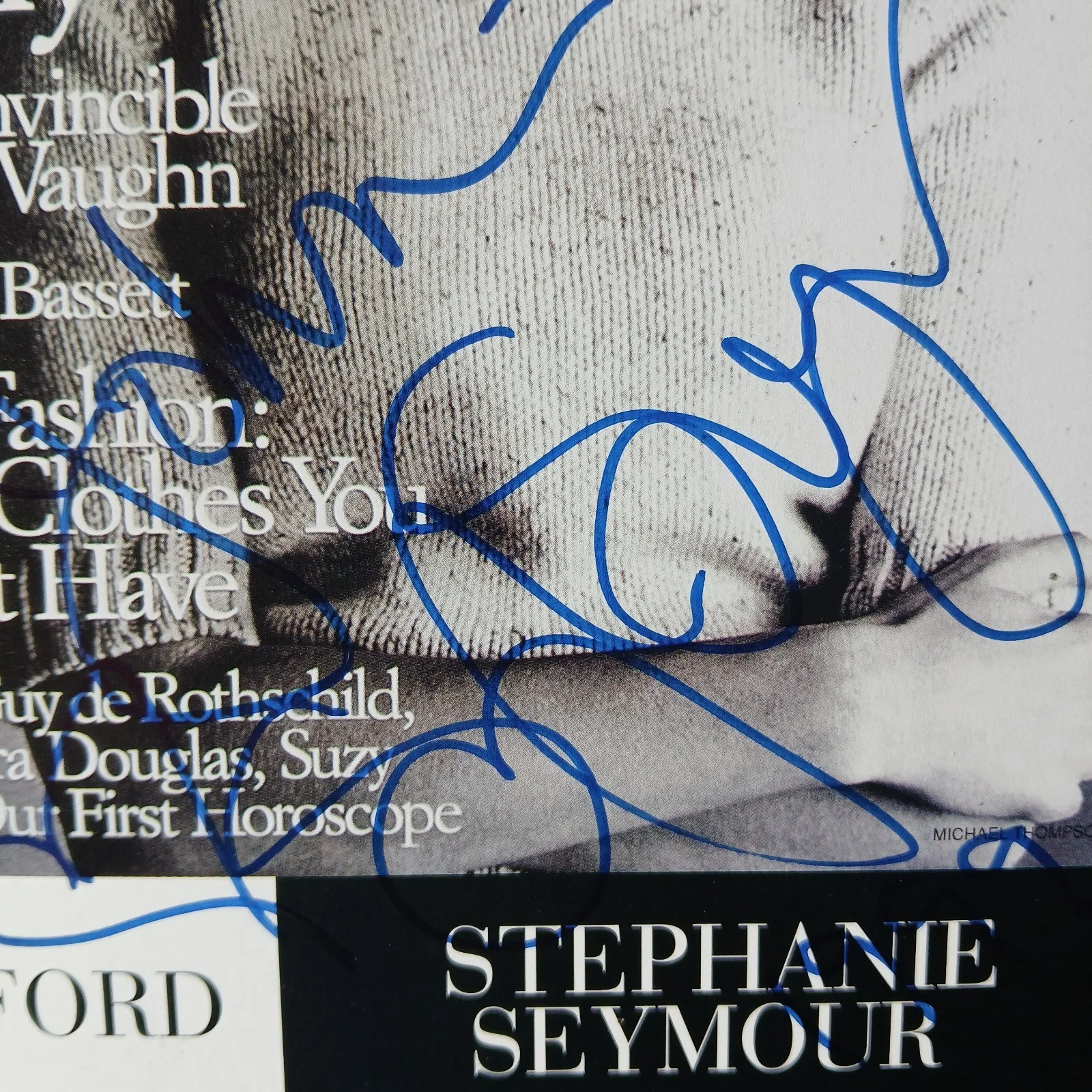 stephanie seymour — stephanie seymour signed 5x8 orig 90s ford postcard model actress, изображение 3