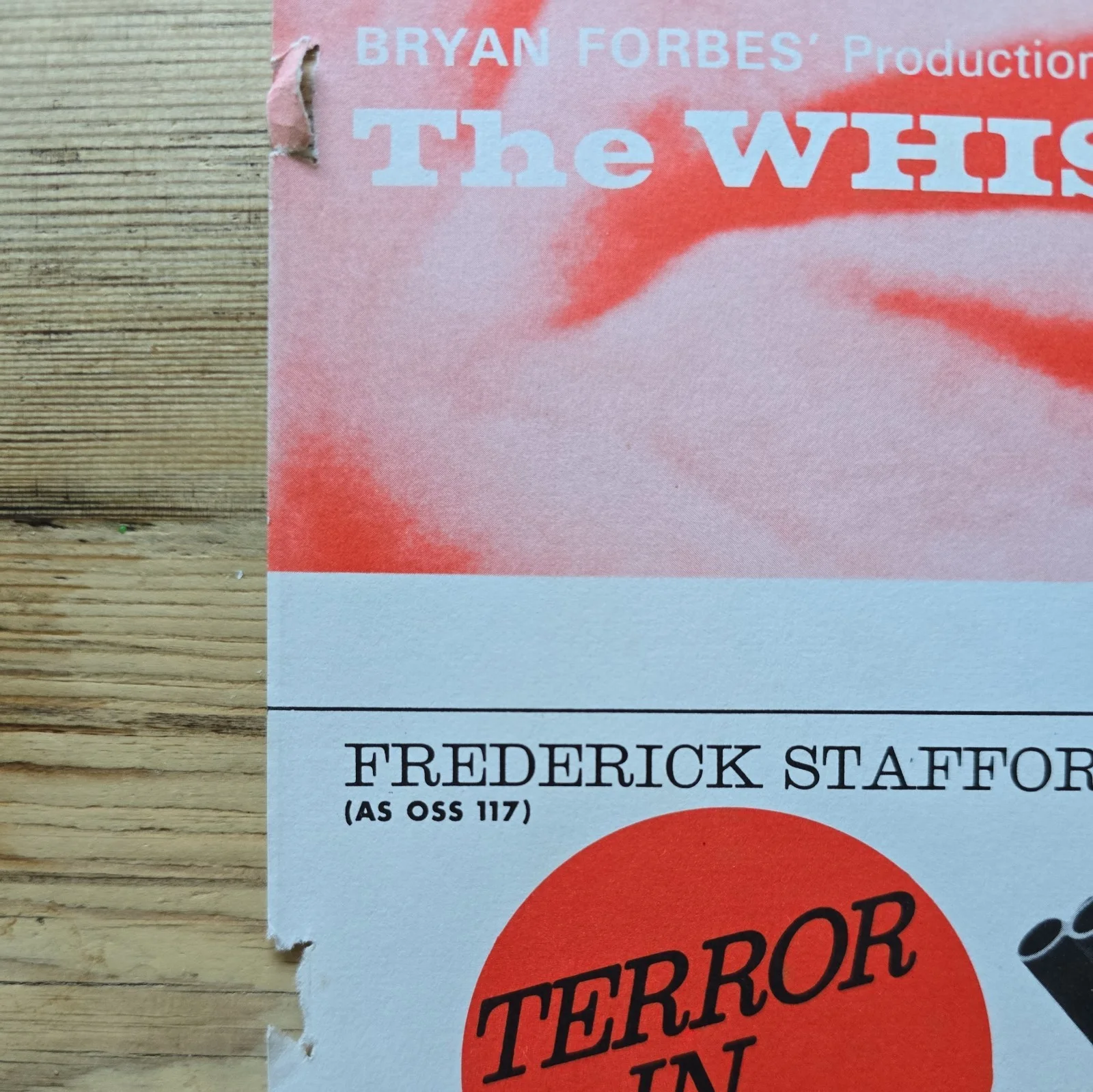 THE WHISPERERS / TERROR IN TOKYO 1967 original UK promo poster / sheet, изображение 2