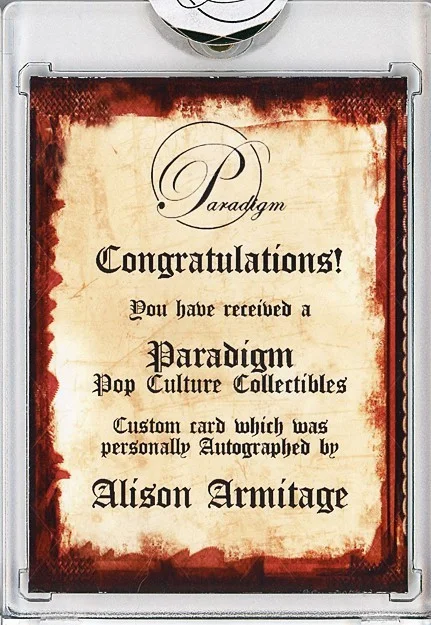 Alison Armitage — -SEINFELD- ALISON ARMITAGE Signed/Autograph/Auto Certified TV Trading Card, image 2