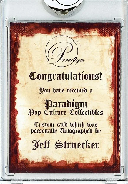 Jeff Struecker — -BLACK HAWK DOWN- JEFF STRUECKER Signed/Autograph/Auto Military Movie Card, изображение 2