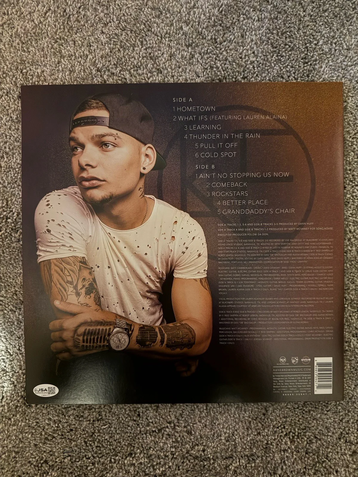 Kane Brown JSA Signed Autograph Album Record Vinyl, image 2