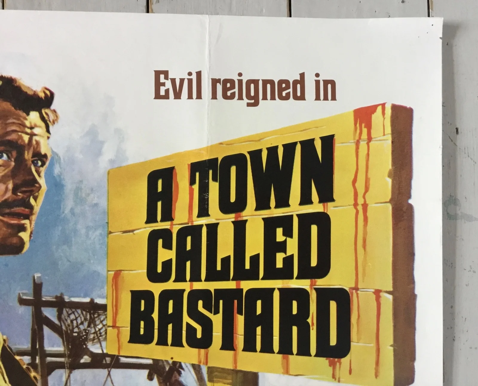 A Town Called Bastard Original Quad Movie Film Poster Telly Savalas 1971, изображение 3